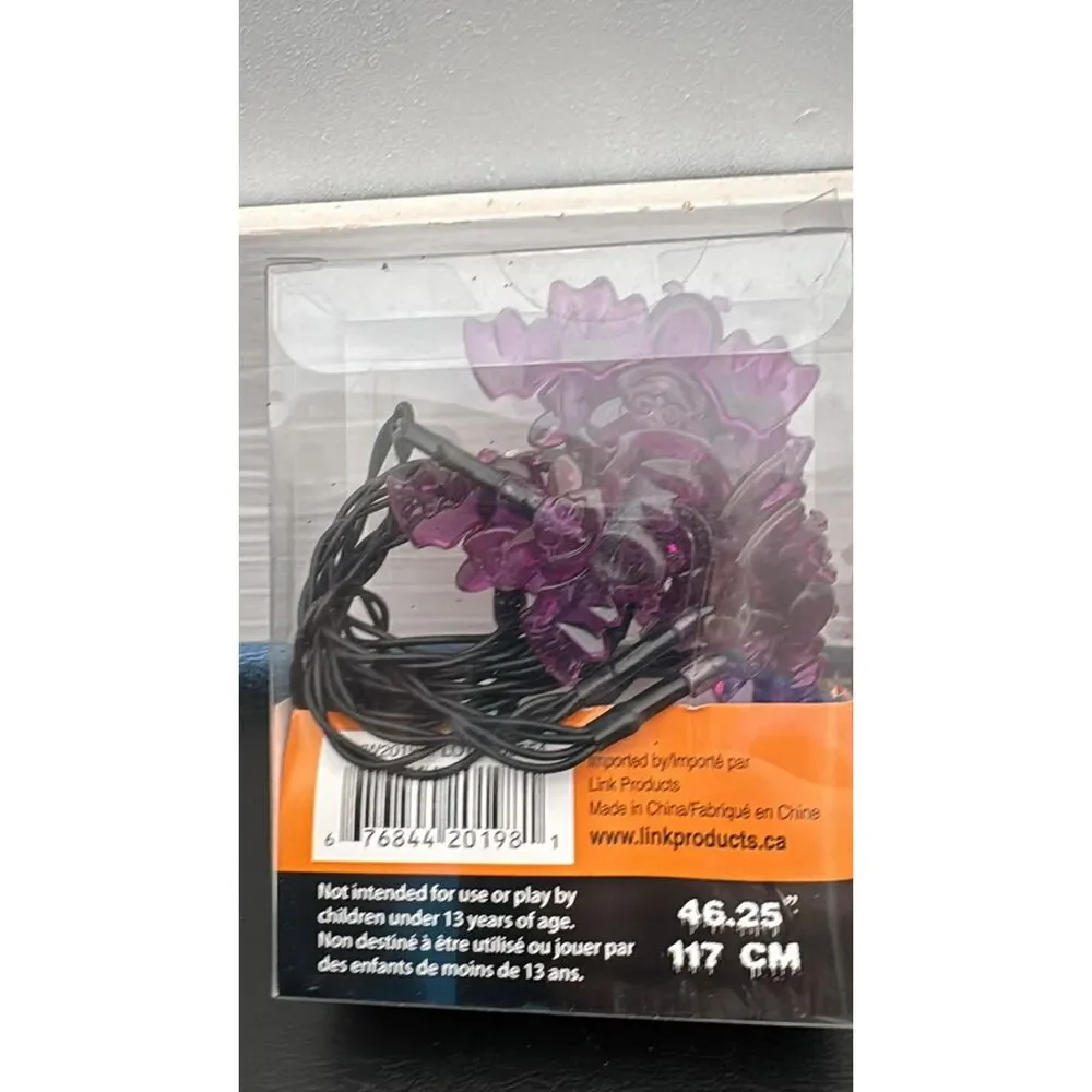 Halloween Lights 8 String  Lights Dual Colors Pumpkin Lights Bat  Lights